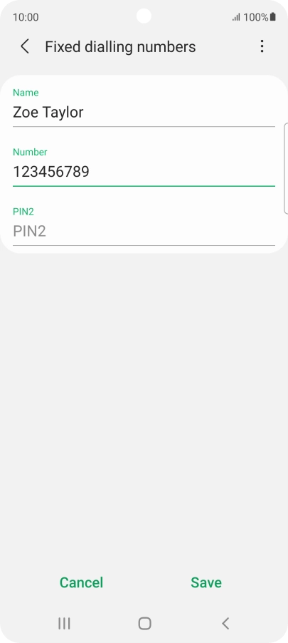 Press the field below 