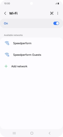Press the required Wi-Fi network. Press the required Wi-Fi network.