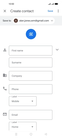 Press First name and key in the required first name.