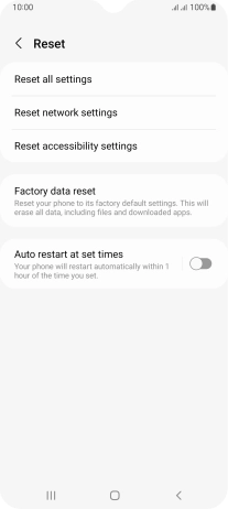 Press Factory data reset.