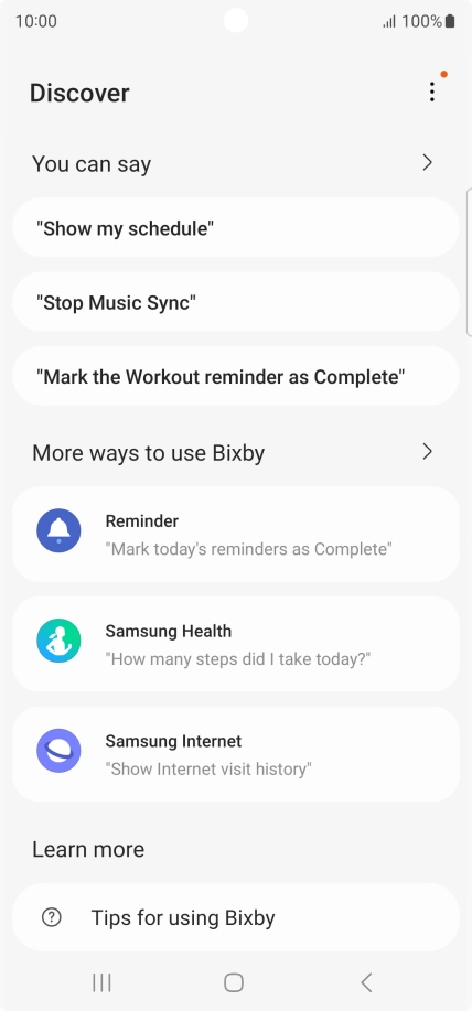 Press You can say for more examples.