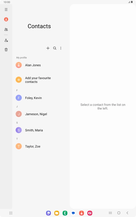 Slide your finger right starting from the left side of the screen.