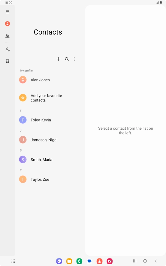 Slide your finger right starting from the left side of the screen.