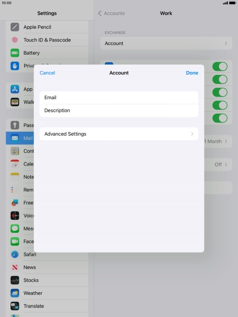 Press Advanced Settings.