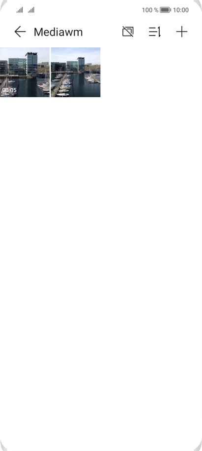 Press the required picture or video clip.