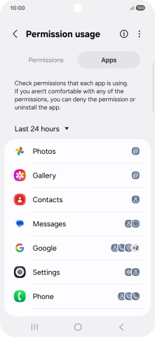 Press the drop down list.