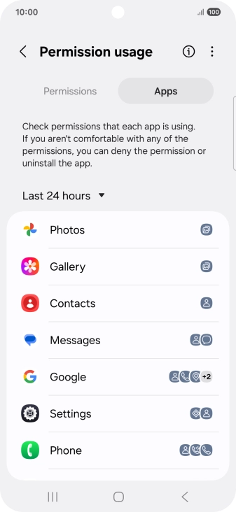 Press the drop down list.