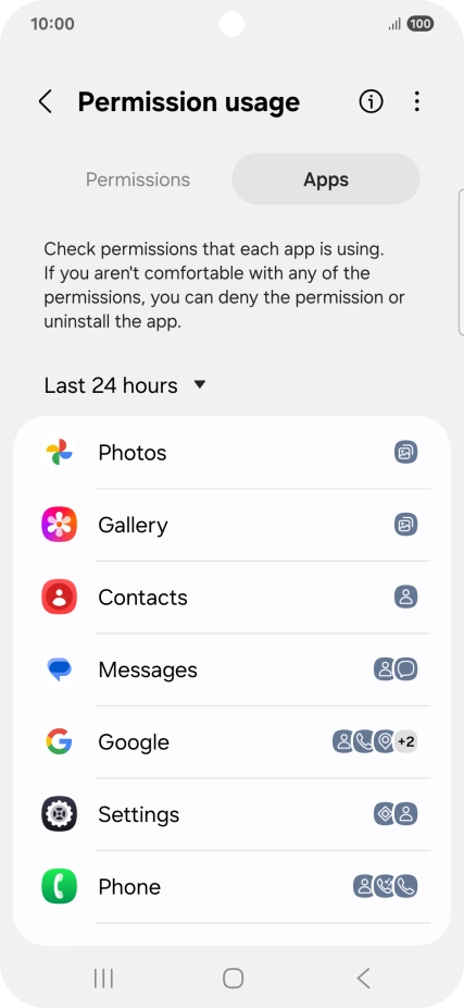Press the drop down list.
