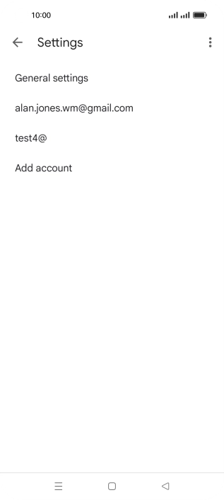 Press the required account.