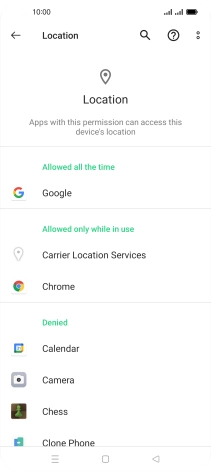 Press the required app.