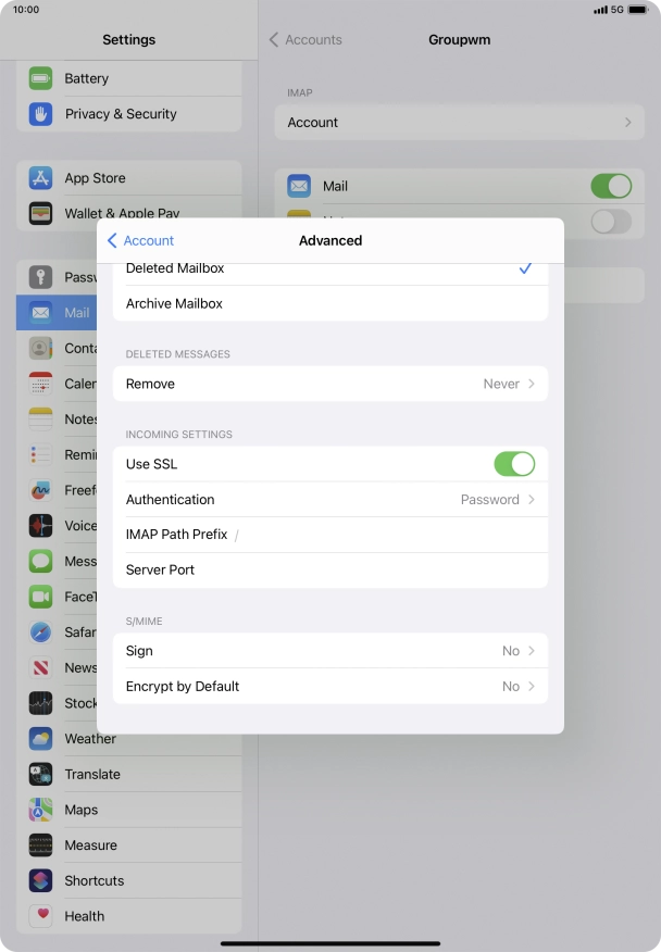 Press Authentication.