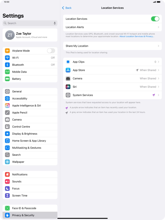 Press the required app.