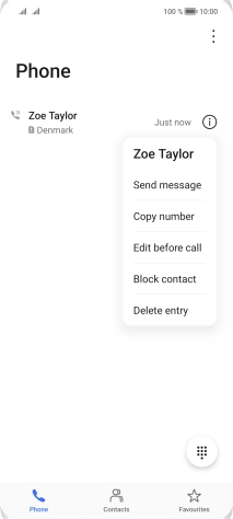 Press Block contact.