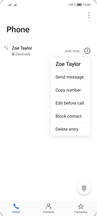 Press Block contact.