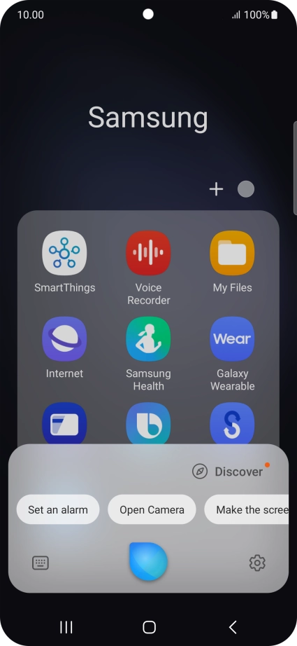 Say, in your own words, what you would like your phone to do, e.g.: CAMERA, CALL [contact], SEARCH THE WEB FOR [information].