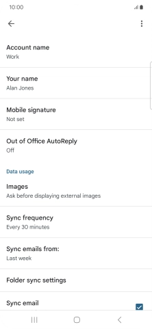 Press Account name and key in the required name.