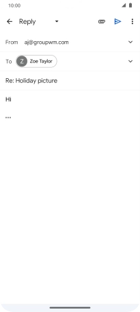 Write the required text and press the send icon.