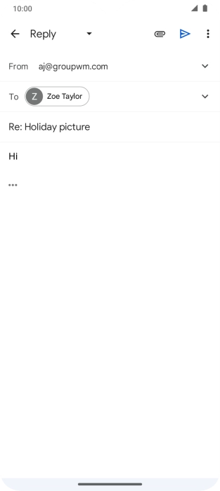 Write the required text and press the send icon.