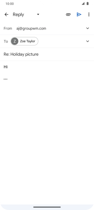Write the required text and press the send icon.