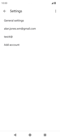 Press the required email account.