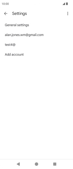 Press the required email account.
