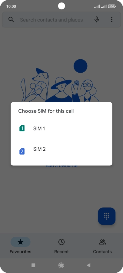 Press the required SIM and follow the instructions to listen to your messages.