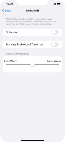 Press the indicator next to 