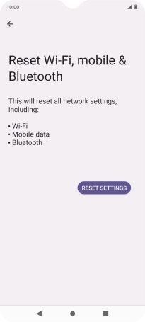 Press RESET SETTINGS.