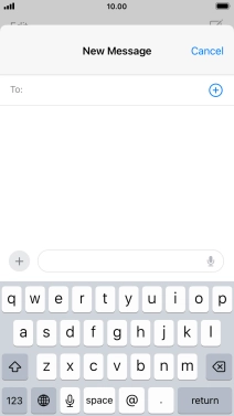 Press To: and key in the first letters of the recipient's name.