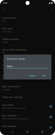 Key in the required account name and press OK.