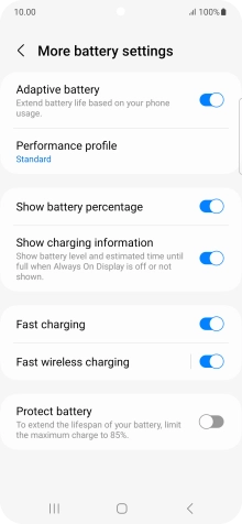 Press the indicator next to 