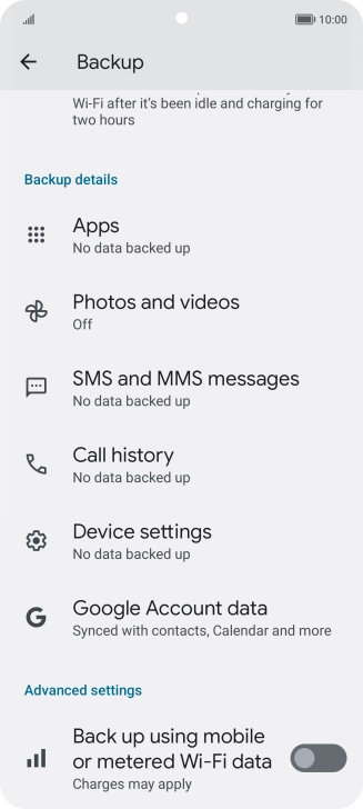 Press the indicator next to 