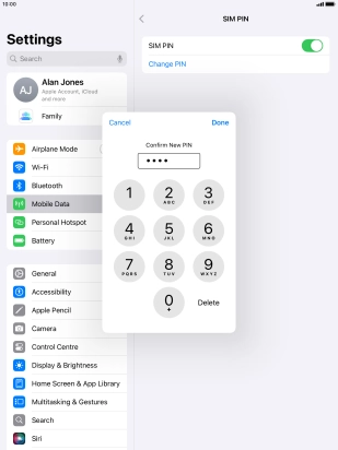 Key in the new PIN again and press Done. Key in the new PIN again and press Done.