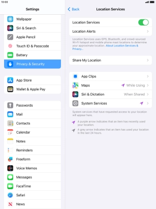 Press the required app.