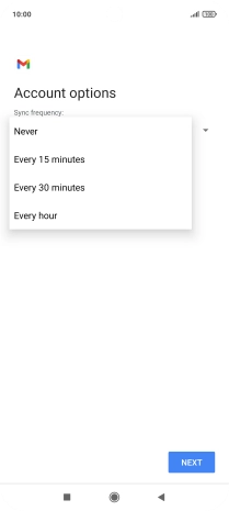 Press the required setting. Press the required setting.