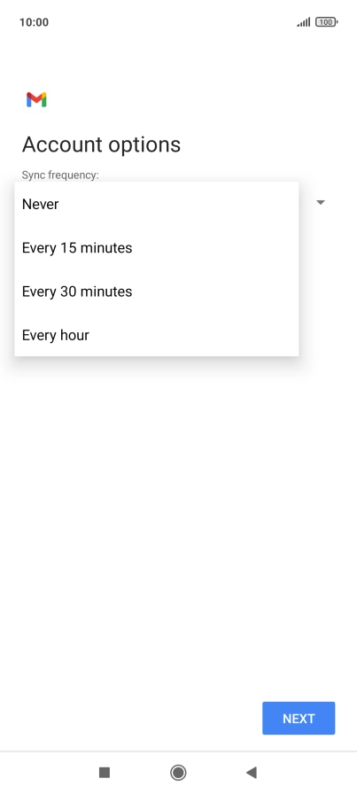 Press the required setting. Press the required setting.
