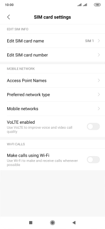 Press Mobile networks.