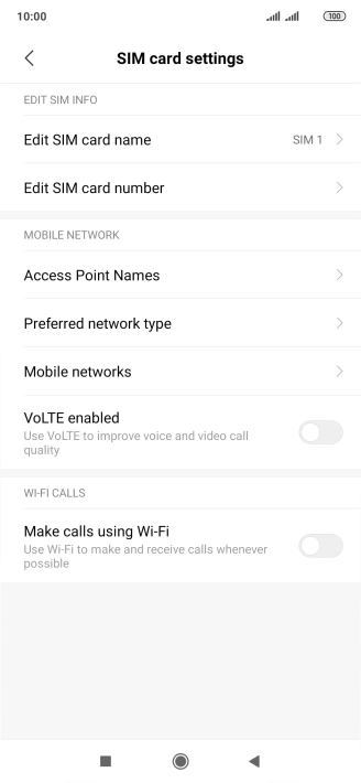 Press Mobile networks.