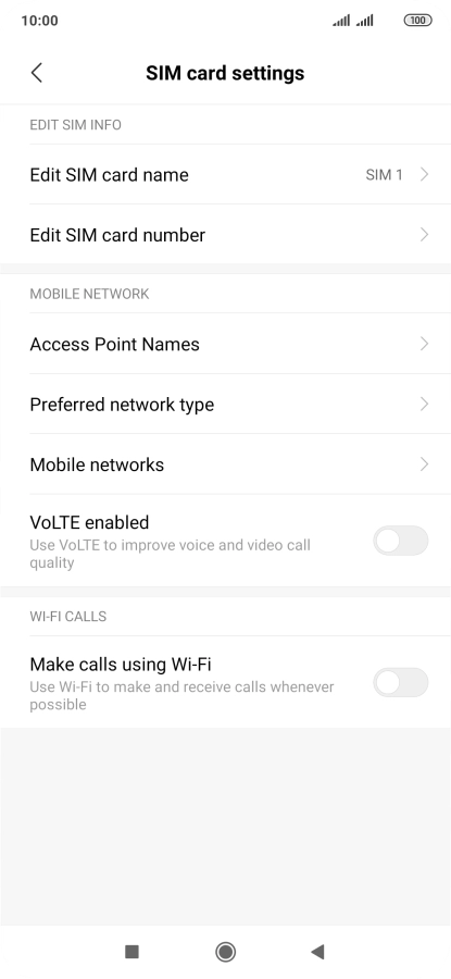 Press Mobile networks.