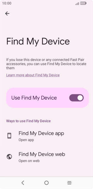 Press the Home key to return to the home screen.
