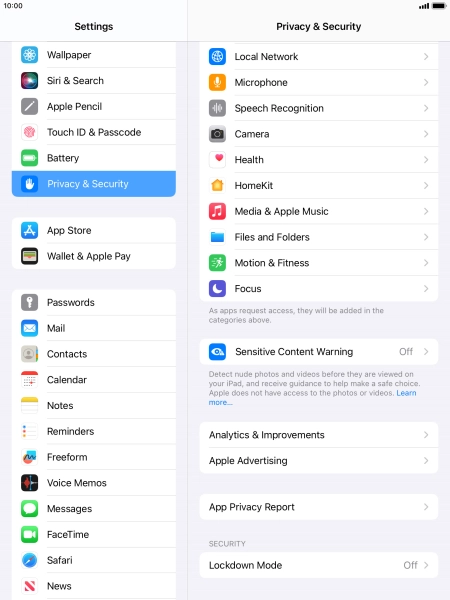 Press App Privacy Report. Press App Privacy Report.