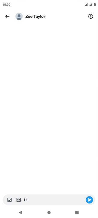 Write the required message and press the send icon.