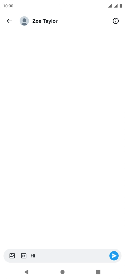 Write the required message and press the send icon.