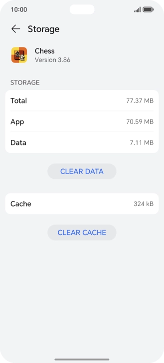 Press CLEAR CACHE.