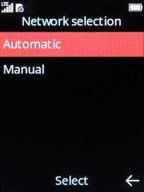 If you want to select a network automatically, select Automatic.