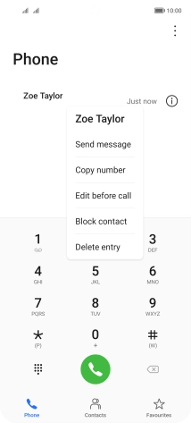 Press Block contact.