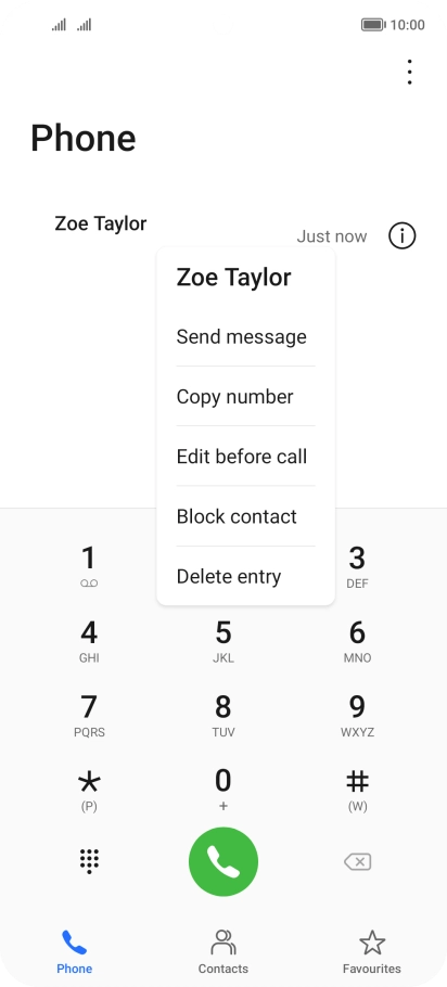 Press Block contact.