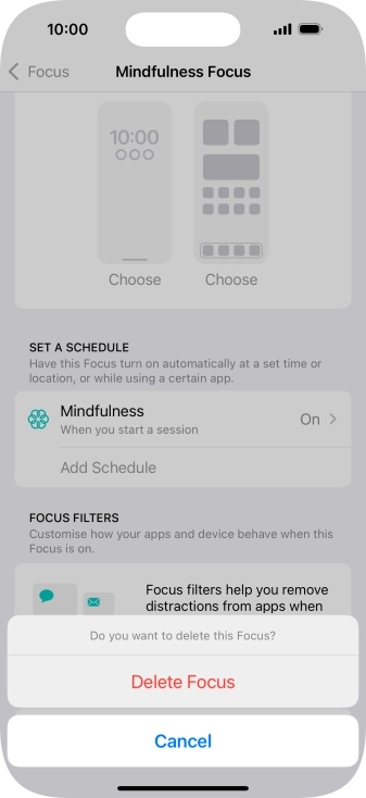 Press Delete Focus. Press Delete Focus.