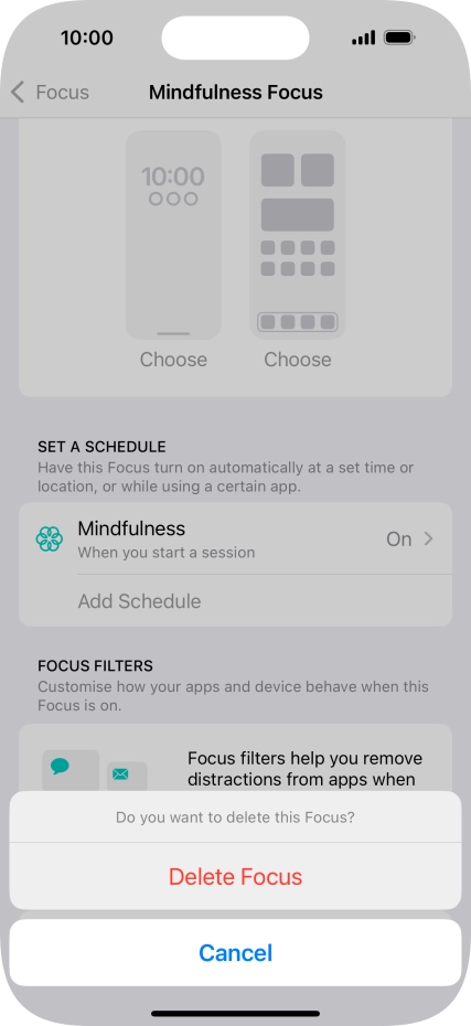 Press Delete Focus. Press Delete Focus.