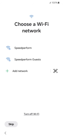 Press the required Wi-Fi network.